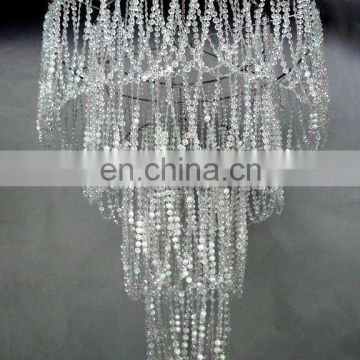 Super Large 4 Tiered beaded Chandelier with Diamond Cut beads