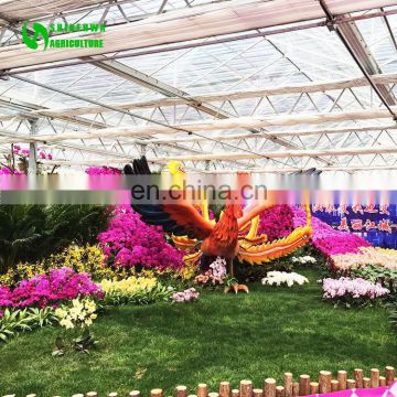 High Quality Multi-span Commercial Garden Flower Greenhouse For Sale