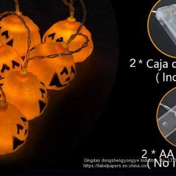 Halloween 2AA Batteries Powered 10 Led Waterproof Halloween Party Decoration Lighted Pumpkin Lantern Decoration photo-2
