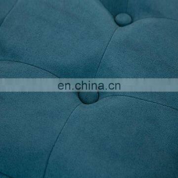 Modern Velvet Fabric Small Footstool Big Velvet Ottoman Storage Ottoman photo-6