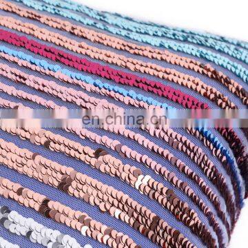 New Design Colorful Stripe Stripped Pattern Indoor Sequin Cushion/pillow/decorative Cushion Cover photo-6