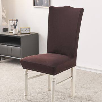 Ivory Brushed Stretch Dining Room Chair Covers Soft Removable Dining Chair Slipcovers photo-2