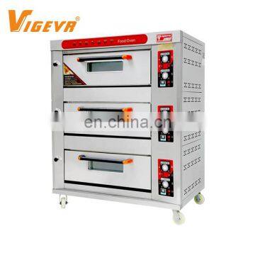 Industrial Bakery Machine Cake Bread Pizza Baking 3 Deck Gas Oven Prices photo-4