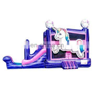 Cheap Prices Inflatable Princess Unicorn Bounce House Jumping Castle Water Slide With Pool photo-2