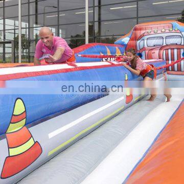 Strong Man Themed Bungee Run Jeu Gonflable Inflatable Wipeout Game