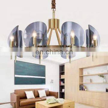 Hot Sale Fashion Home Bedroom Hanging Modern Glass Pendant Light Chandelier photo-3