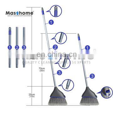 Masthome high quality teeth moulded steel angle broom and dustpan set for indoor cleaning