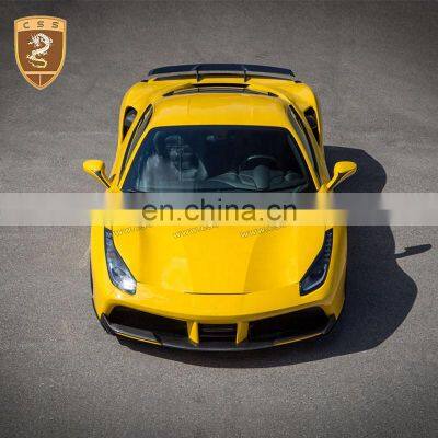 China Manufacturer Novitec Style Car Accessories Front Splitter Bumper Spoiler Lip Carbon Kit for Ferrari 488