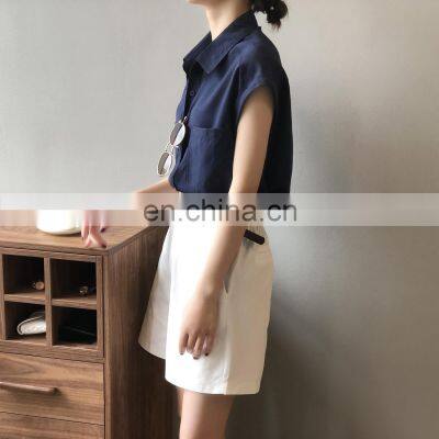 Women's Fashion New Style Short Sleeve Summer Korea Tencel Lyocell Shirts photo-5