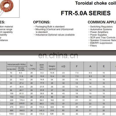 Toroidal Common Mode Choke Coils Power Filters With High Frequency 200uh 10A Toroidal Inductor photo-2