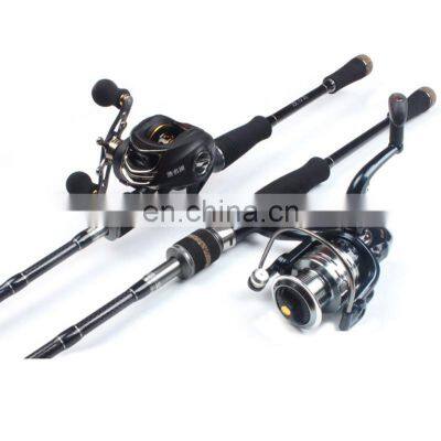 New 2.1m 2.4m 2.7m 3.0m Fishing Casting Pole Carbon Fiber Two Rod Tips (MH/H) Travel Spinning Rod Tackle Peche