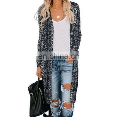 2021 New Style Winter, Women Long Sleeve Green Camo Print Cardigans/ photo-5