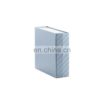 New design fresh sky blue color packaging box for cosmetics skin care beauty folding box ribbon closure with magnetics