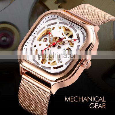 Luxury SKMEI 9184 Automatic Movement Stainless Steel Mechanical Watch for Men photo-5