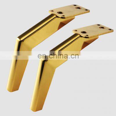 Sofa Legs 100mm - 300mm Tapered Decoration Support Hardware Silver Brass Steel Furniture Feet Cabinet Metal Chrome Sofa Legs