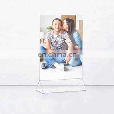 Table Sign Display Holder Ad Picture Frame Brochure Holder Clear Acrylic 8.5x11inches Pack of 3