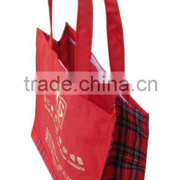 Factory red 420D nylon shopping bag handle children lunch bag pink tote bag