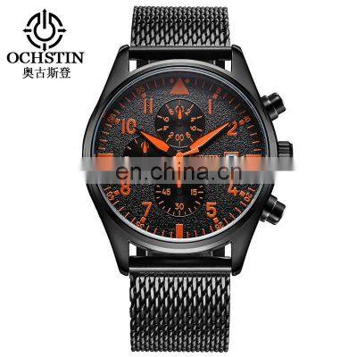 OCHSTIN GQ043B Men Businessman Watches Stainless Steel Metal Quartz Watch Wholesale Wrist photo-4