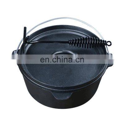 Plain Black Large Cast Iron Hot Jambalaya Pot Rice Cooker And Cook Pans Price photo-5