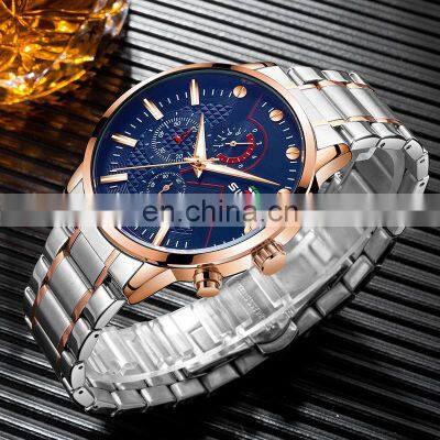 SWISH 0025 Top Brand Luxury Men Watches Waterproof Stainless Steel Wristwatch Men's Chronograph Casual Quartz Watch photo-4
