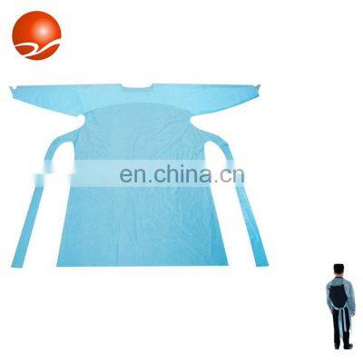 Long Sleeve Disposable Plastic CPE / PE Apron Waterproof Isolation CPE Gown photo-5