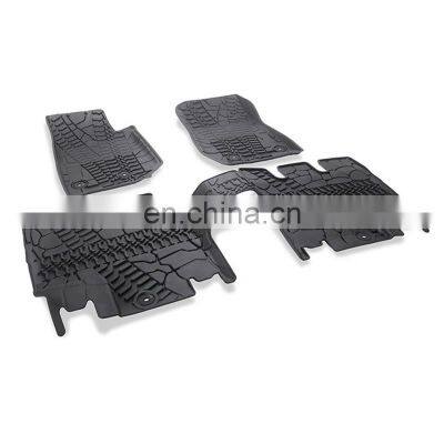 4 door Floor Slush Mats with Tire Tread Pattern car floor boot mat for 14-17 Jeep Wrangler JK  4x4 offroad accessories