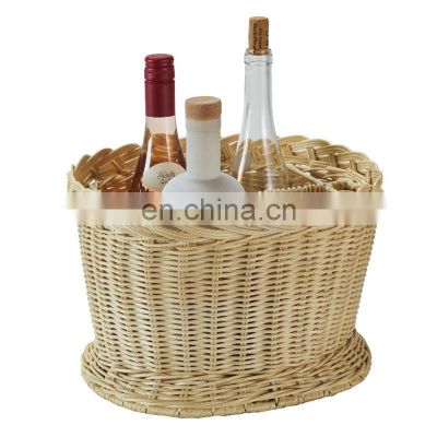 Hot Sale beautiful wicker holder, Rattan Wine Basket Bottle Holder Basket Wholesale Vietnam Supplier