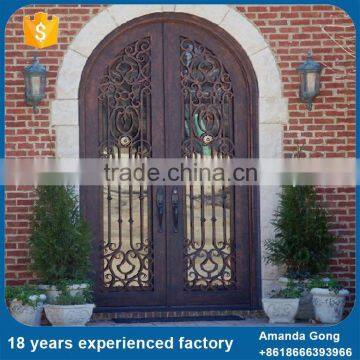 Finely Processed Single Wrought Iron Sliding Entry Doors photo-3