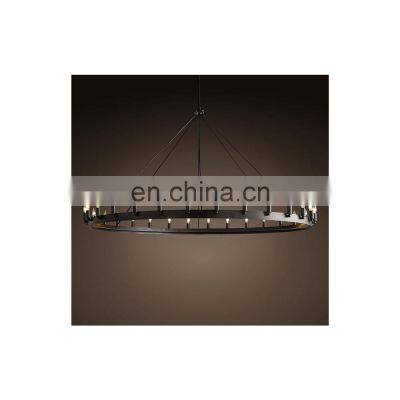 High quality Professional Made Vintage Filament Round Chandelier LED Pendant Hanging Lighting