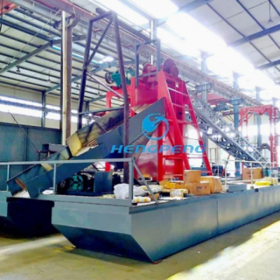 China Efficient Chain Bucket Dredger/ Chain Bucket Vessel Sand Dredger for River Sand/Gold Mining Iron Mining photo-2