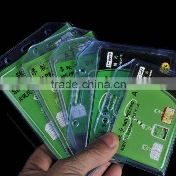 Clear PVC plastic ID card holder