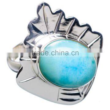 Rare Larimar 925 Sterling Silver Ring Ring,925 sterling silver jewelry wholesale,JEWELRY EXPORTER