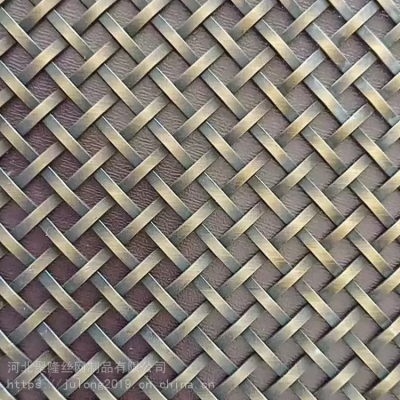 Outdoor Gold Brass Metal Spiral Stainless Steel Building Elevator Decorative Woven Wire Mesh