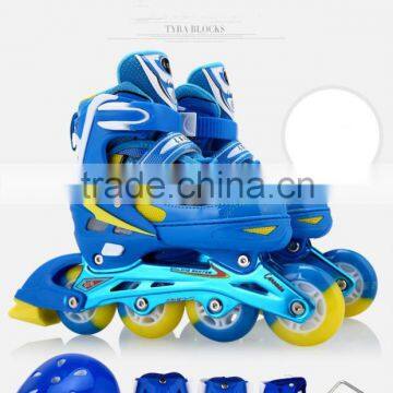 2016 Best Seller kids inline roller skates Set with Helmet And Protector