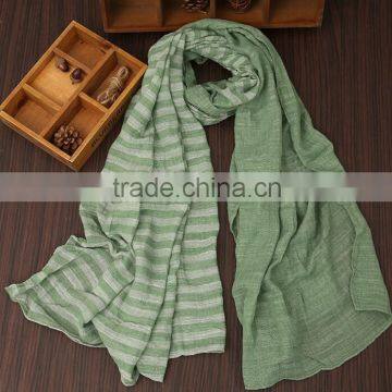 New Long Viscose Gradient Striped Turkey Scarf photo-6