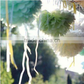 Paper Pom Pom Trimming for Wedding Graduation Ball Baby Shower Single Night