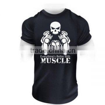 High Quality Bodybuilding Muscle Fit T-Shirt for Mens photo-3