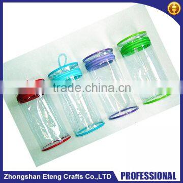 Round clear pvc bag with zipper,custom tranparent pvc gift bag