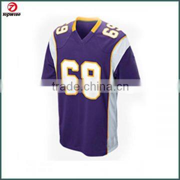 American football jersey blue white printed sweater manufacturers