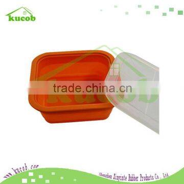 Silicone foldable lunch box