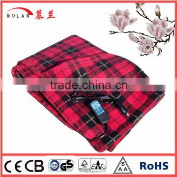 Dc12/24v Polyester fleece Low Power Auto Portable Electric Blanket