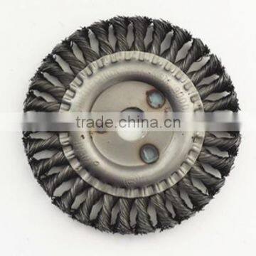 bevel knotted twisted cup steel wire brush