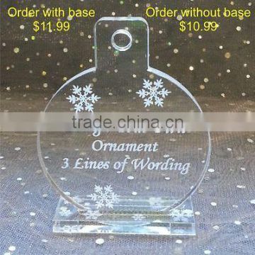 3 inch Personalized Family Names Acrylic Christmas Ornament Custom 1/4" Engraved Acrylic