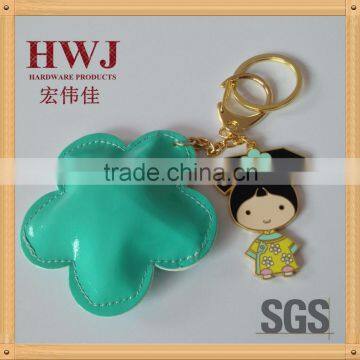 High Quality Hard Enamel Metal Keychain With Stones for Down Coat Promotion