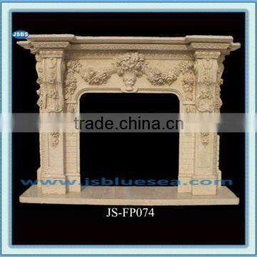 indoor decorative cultured marble fireplace surround