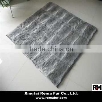 High quality rabbit fur throw in natural color