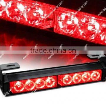 Universal LED 9.5" Traffic Advisor 7 Modes Warning Flash Strobe Light Bar-Red