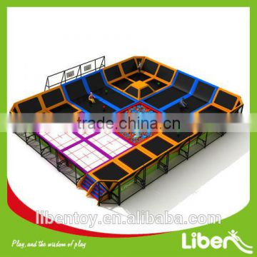 EU Standard Super Fun Kids Indoor Bungee Jumping Trampoline for Amusement Park