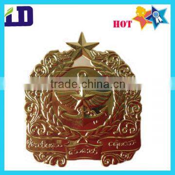 Gold color shiny badge