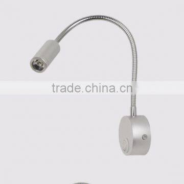 3W LED Wall Mount Light for Hotel Bedside Reading Lamp With Flexible Gooseneck On/off Switch Quality Choice photo-2